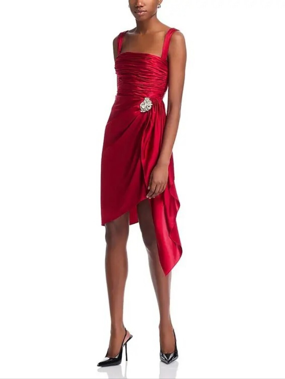 Cinq A Sept Tate Dress In Red Currant - Picture 2 of 7